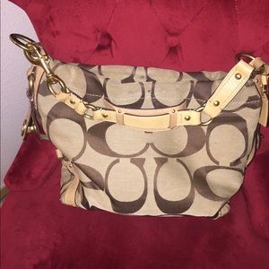 Coach Carly Tan and Brown Hobo handbag!